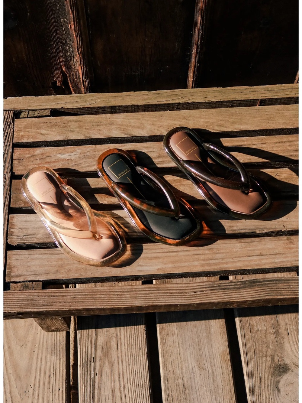 Dolce Vita Tortoiseshell Jelly Flip Sandal - Brown and Black